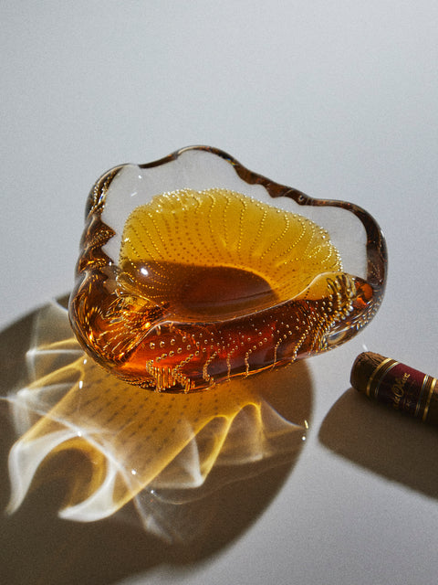 Antique and Vintage - 1960s Murano Glass Ashtray - Clear - ABASK