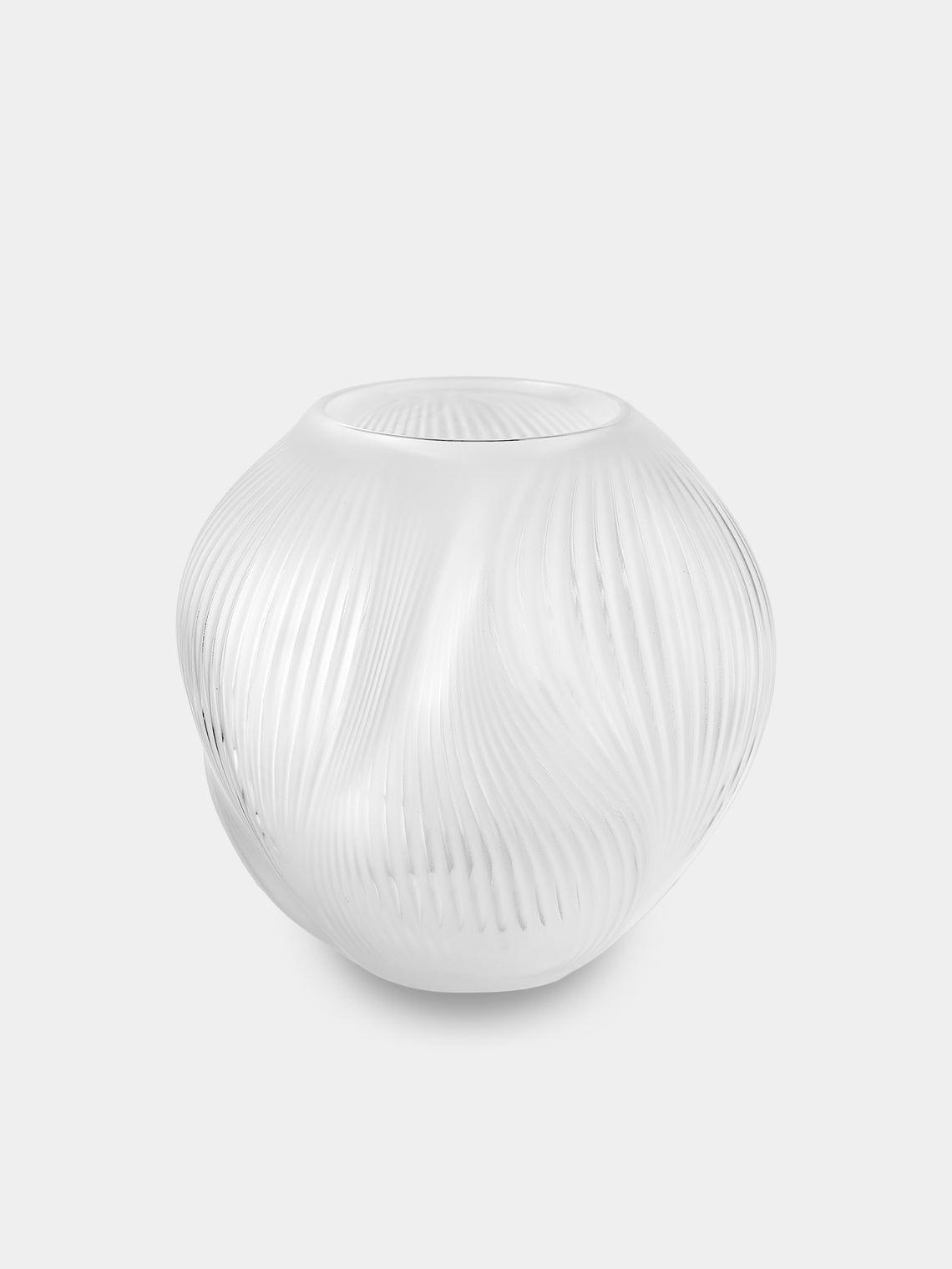 Lalique - Alizé Crystal Vase (7in/18cm) - White - ABASK - 
