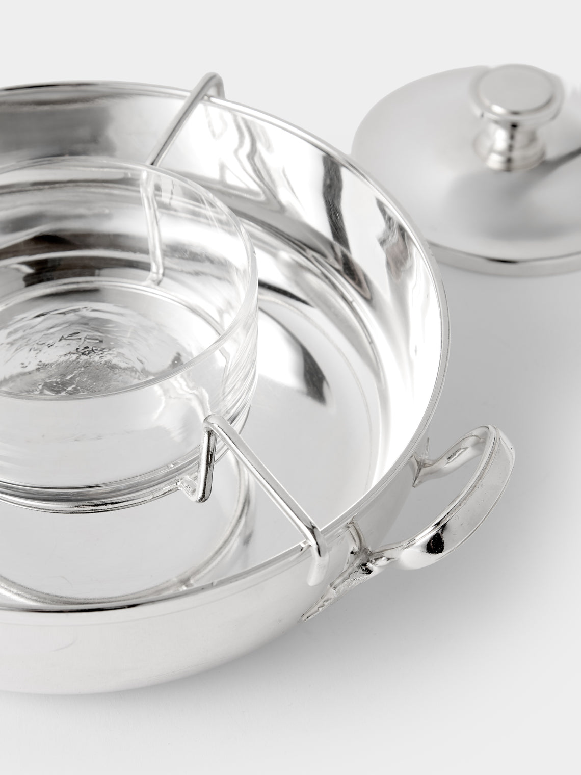 Antique and Vintage - Mid-Century Silver-Plated Caviar Dish - Silver - ABASK