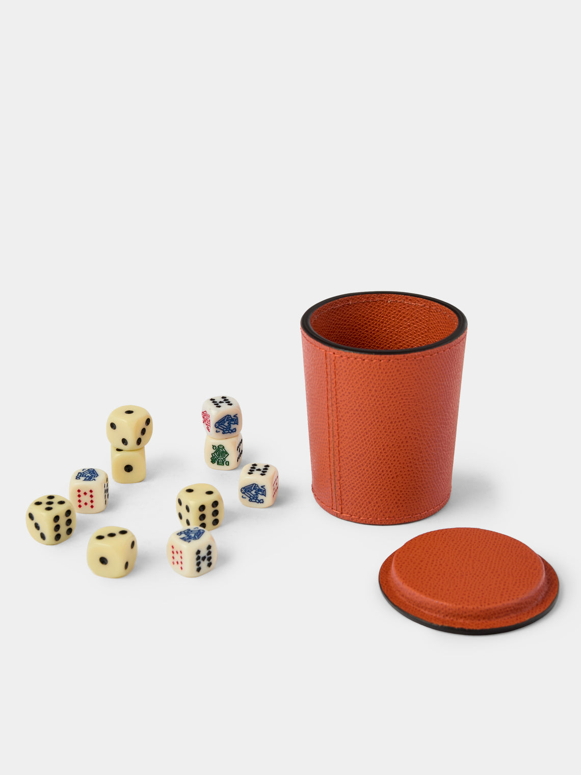 Giobagnara - Leather Dice Cup - Red - ABASK