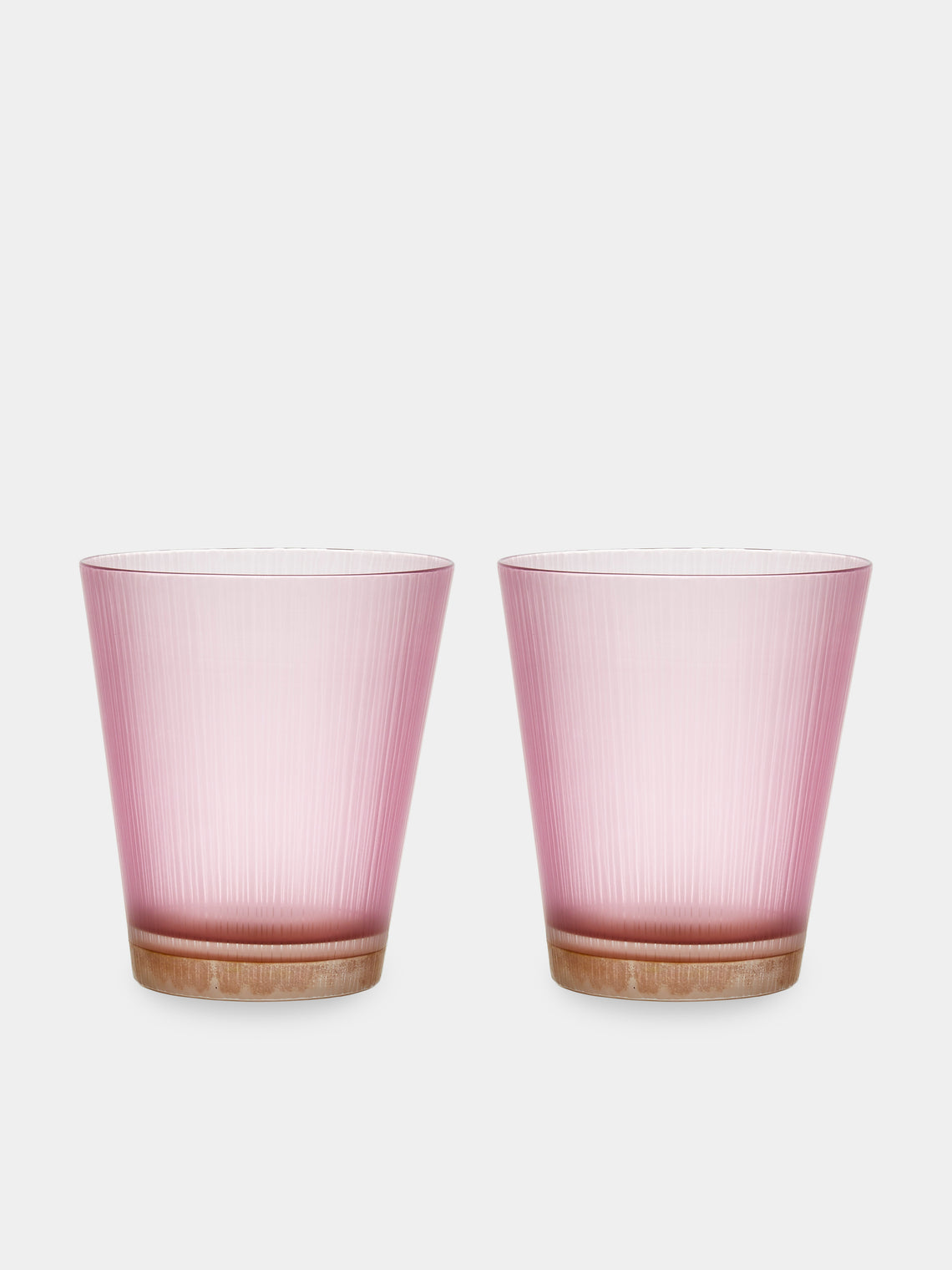 Takeyoshi Mitsui - Silence Hand-Blown Glass Tumblers (Set of 2) - Pink - ABASK