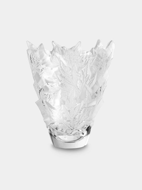 Lalique - Champs-Élysées Crystal Vase (13in/33cm) - Clear - ABASK - 