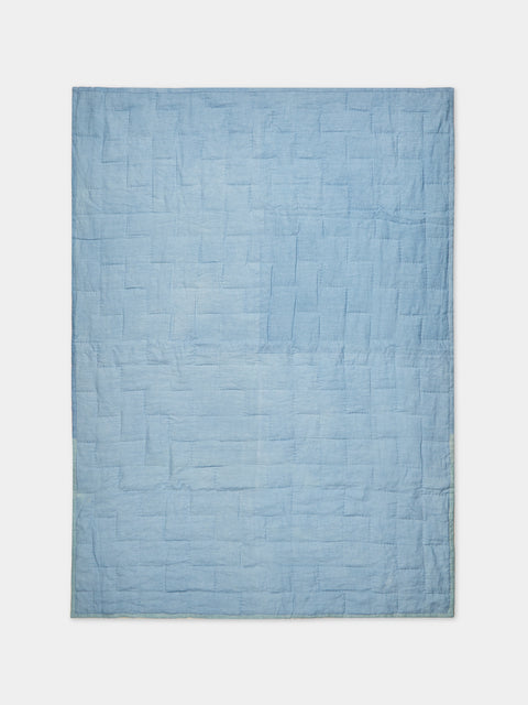 Tuck It In - Hand-Embroidered Linen Quilt -  - ABASK