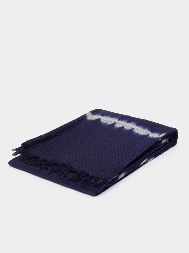 Suzusan - Shibori Waffle Linen Throw -  - ABASK