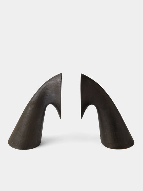 Carl Auböck - Brass Painted Bookends - Black - ABASK - 