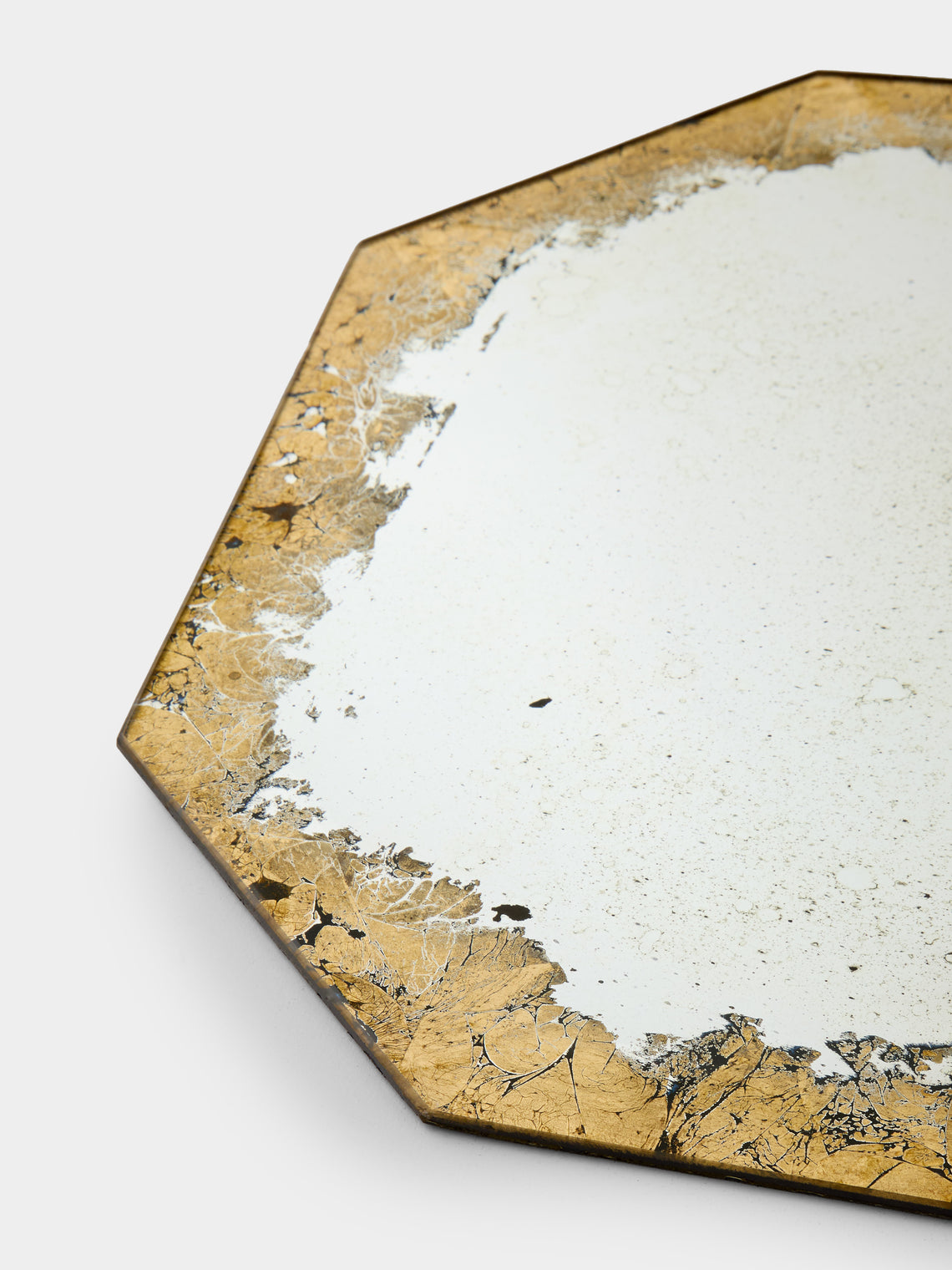 Borgo delle Tovaglie - Octo Mirrored Glass Placemats (Set of 6) - Silver - ABASK