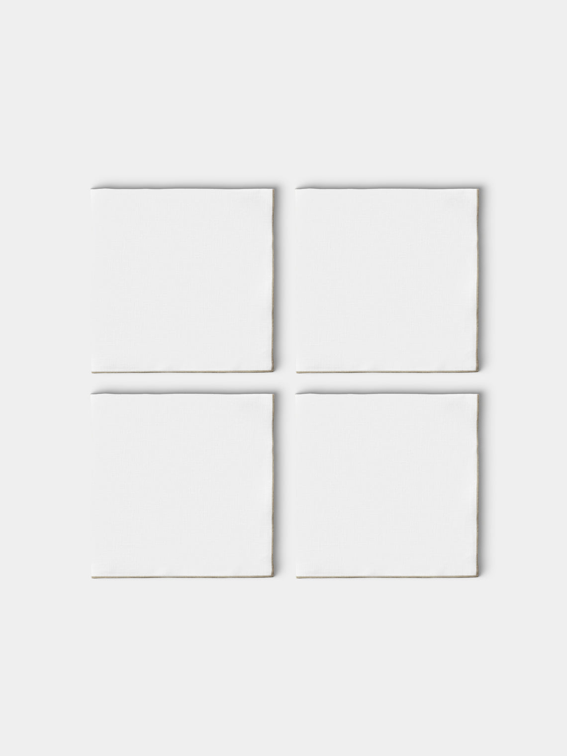 Borgo delle Tovaglie - Filo Linen Extra Large Napkins (Set of 4) - White - ABASK - 