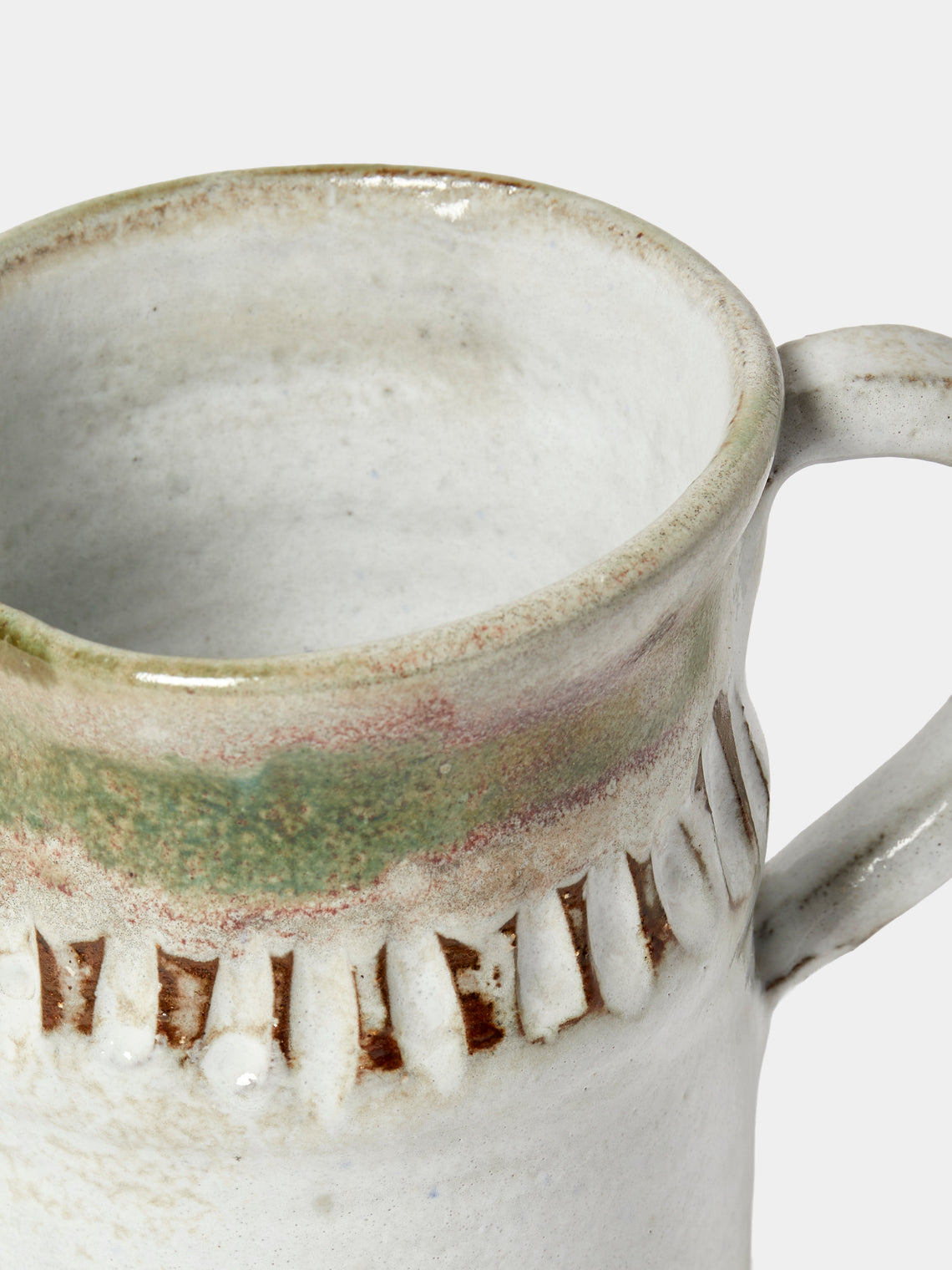 Antique and Vintage - Mid-20th-Century Albert Thiry Ceramic Jug - Beige - ABASK