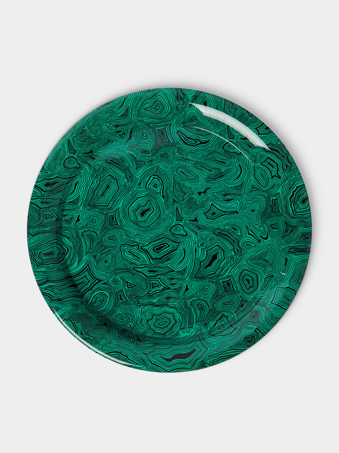Fornasetti - Serratura su Malachite Iron Tray (15.5in/40cm) - Green - ABASK - 