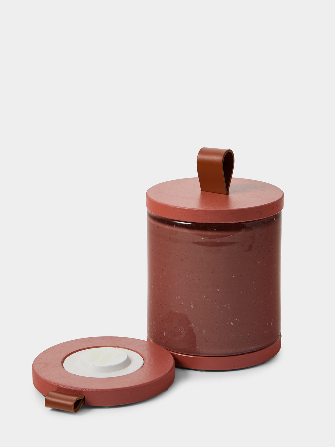 Wannes Antwerp - Antoine Marrakech Hand-Blown Glass and Rubberwood Portable Lamp - Red - ABASK