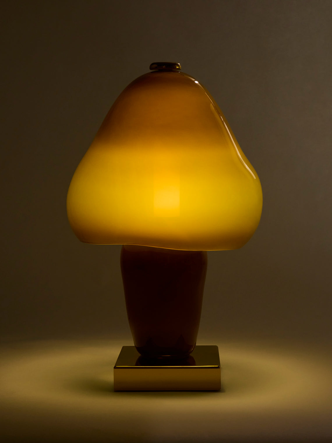 Helle Mardahl Studio - Mushroom Hand-Blown Glass Table Lamp - Green - ABASK