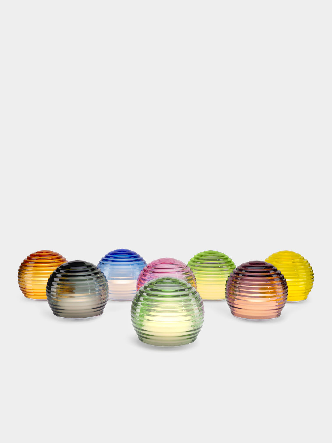 Green Wolf Lighting - Curve Hand-Blown Murano Glass Portable Table Light - Green - ABASK