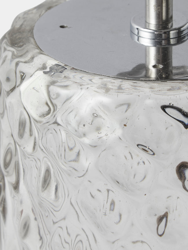 Antique and Vintage - 1940s Flavio Poli Murano Glass Table Lamp - Clear - ABASK