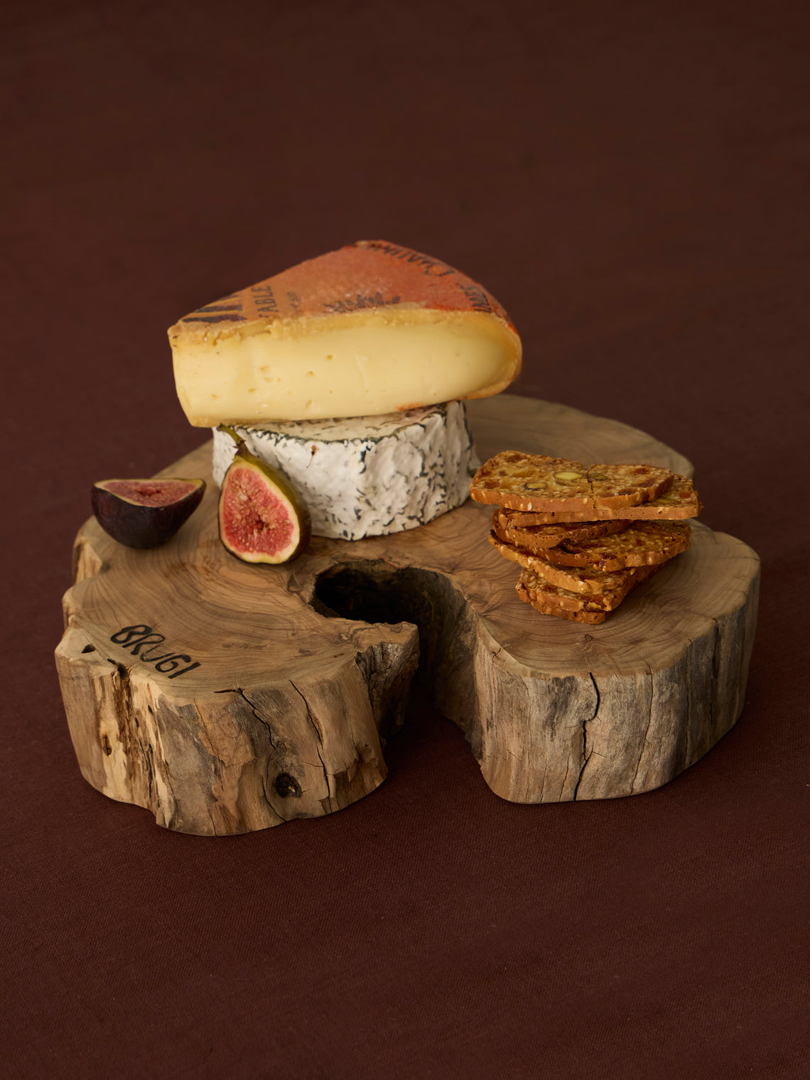 Art Brugi - Hand-Carved Olivewood Cheese Board - Brown - ABASK
