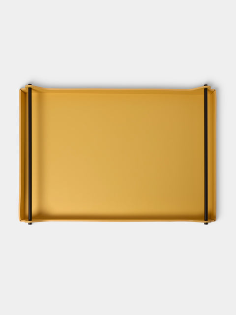 RUDI - Circuit Leather Tray (24in/60.5cm) - Yellow - ABASK - 