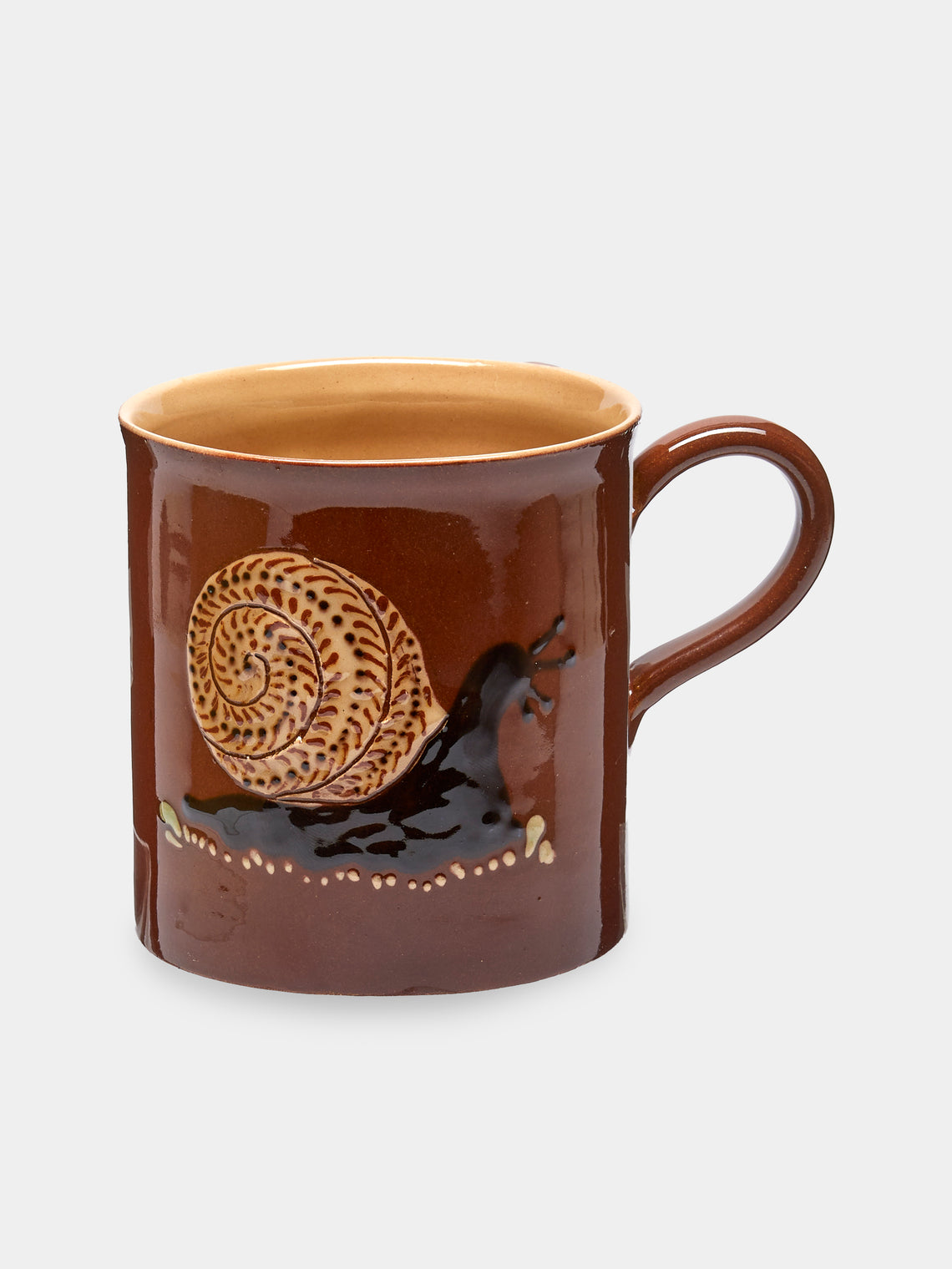 Poterie d’Évires - Animals Hand-Painted Ceramic Mugs (Set of 6) - Light brown - ABASK