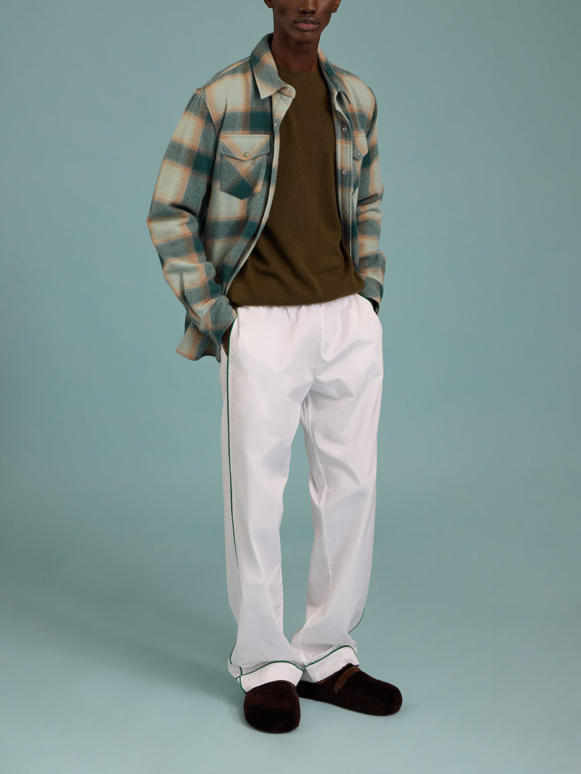 Denis Colomb - Cashmere Crew-Neck Sweater | Size: M - Khaki - ABASK