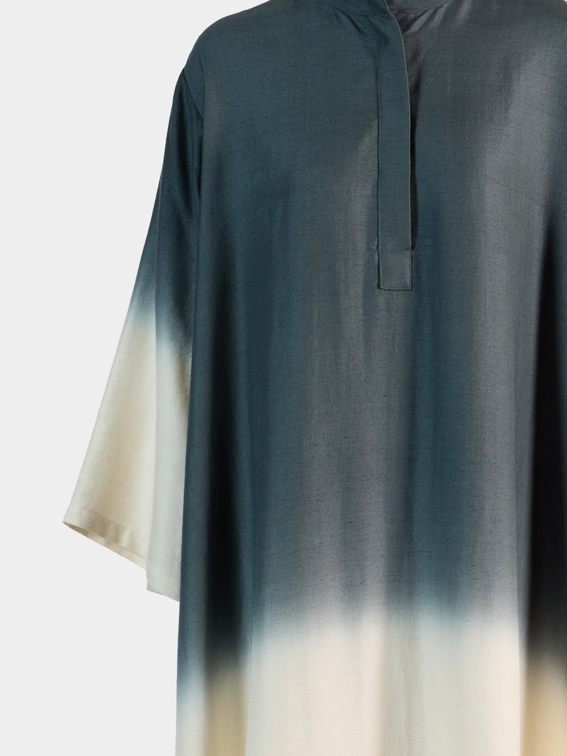 Me & K - Ombré Cashmere Kaftan | Size: S - Ivory - ABASK