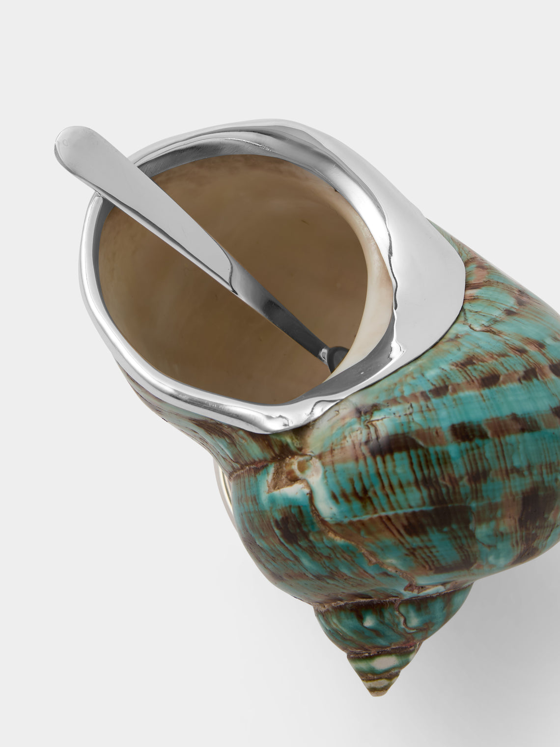 Tavares 1922 - Silver and Jade Shell Sugar Bowl - Silver - ABASK