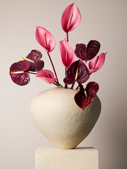 Sara Bergami - Hand-Formed Stoneware and Pyrite Vase - White - ABASK