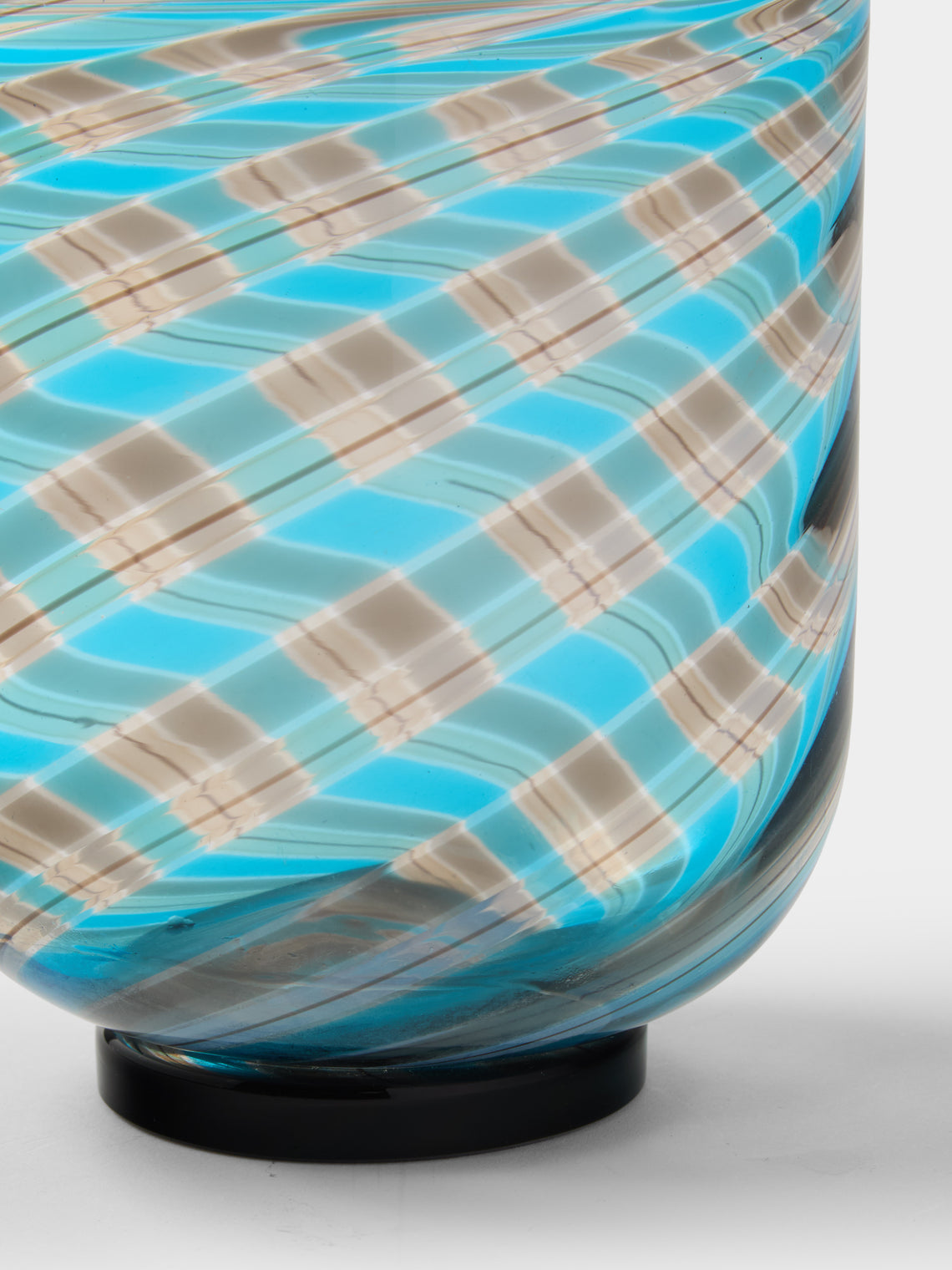 Antique and Vintage - 1988 Murano Glass Vase (10in/26cm) - Blue - ABASK