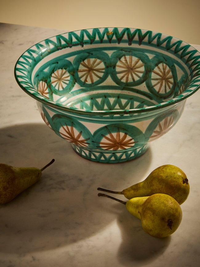 Antique and Vintage - Mid-Century Robert Picault Ceramic Bowl - Green - ABASK