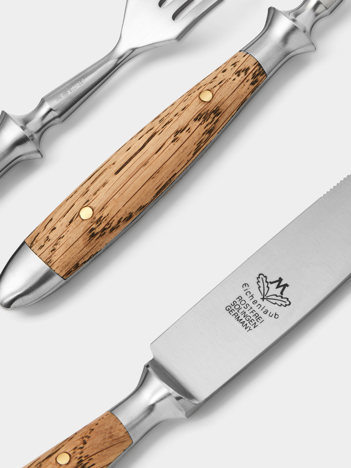 Eichenlaub - Light Oak Old German Starter/Dessert Cutlery (Set of 4) - Natural - ABASK