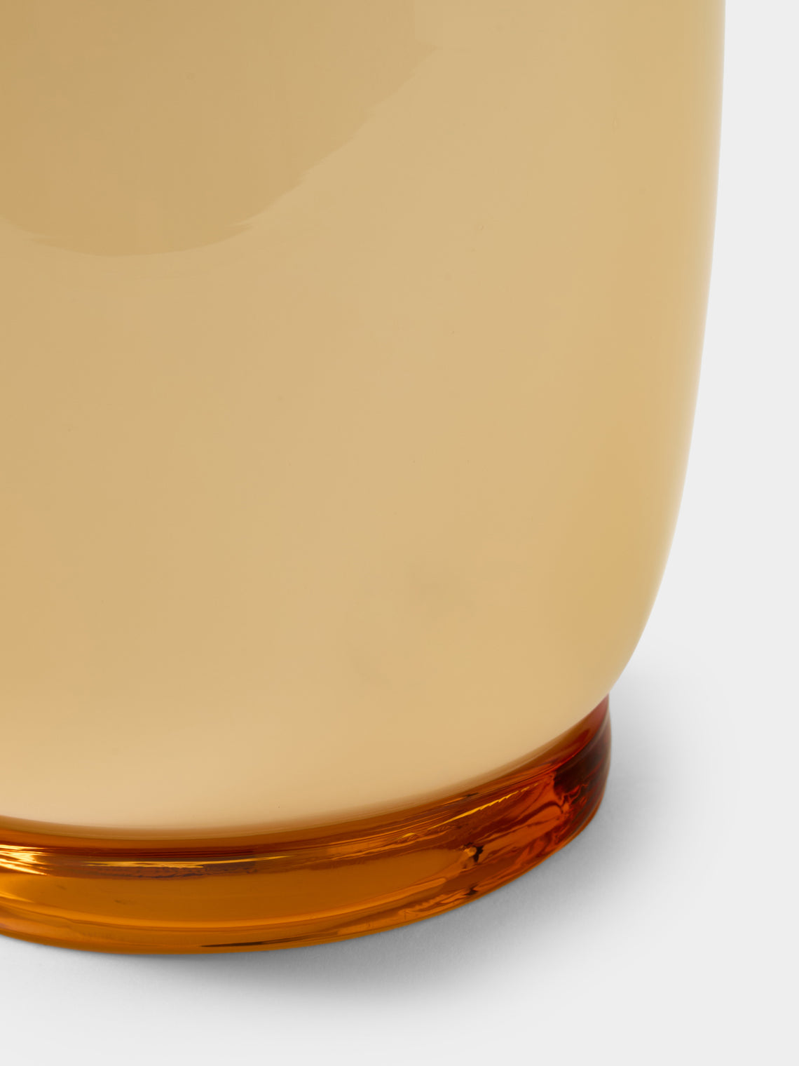 Venini - Opalino Hand-Blown Murano Glass Vase (14in/36cm) - Yellow - ABASK