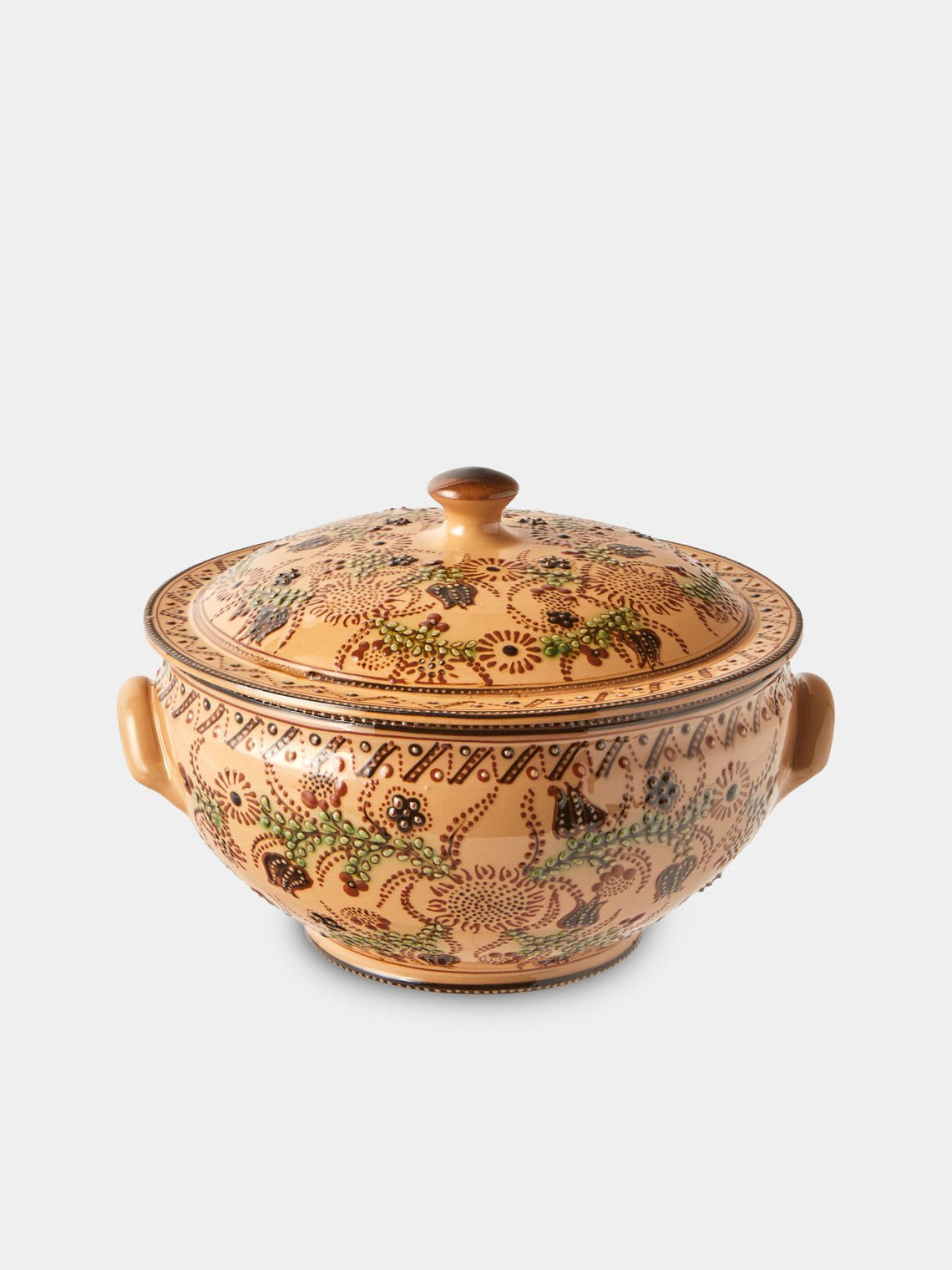 Poterie d’Évires - Flowers Hand-Painted Ceramic Soup Tureen - Cream - ABASK - 