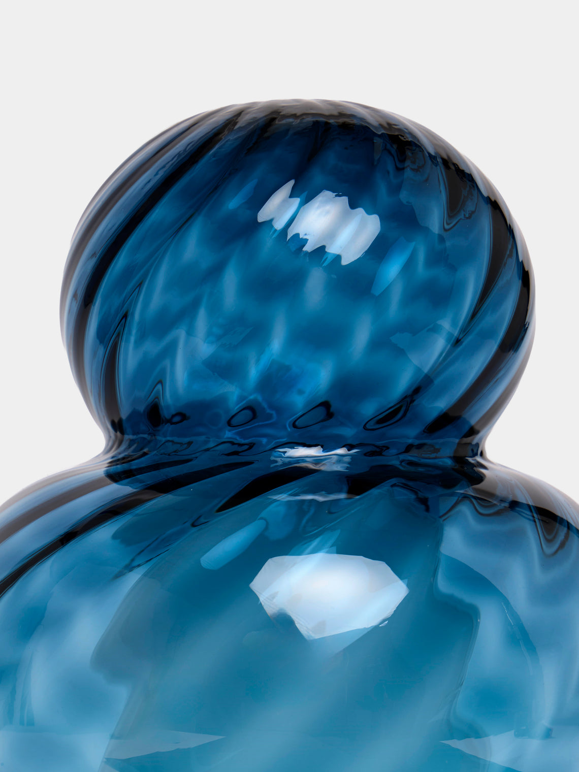 NasonMoretti - Bibendum Hand-Blown Murano Glass Portable Table Light - Blue - ABASK