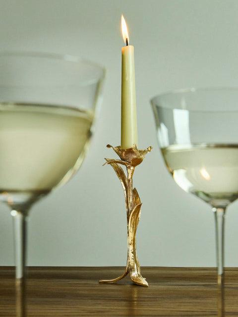 Osanna Visconti - Iris Hand-Cast Bronze Candle Holder - Bronze - ABASK
