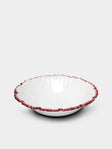 Atelier Soleil - Combed Edge Hand-Painted Ceramic Bowls (Set of 4) -  - ABASK - 