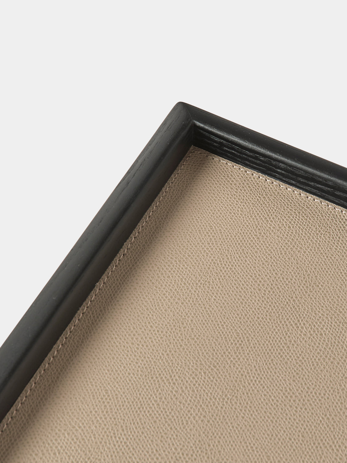 Giobagnara - Elica Leather and Wood Serving Table - Beige - ABASK