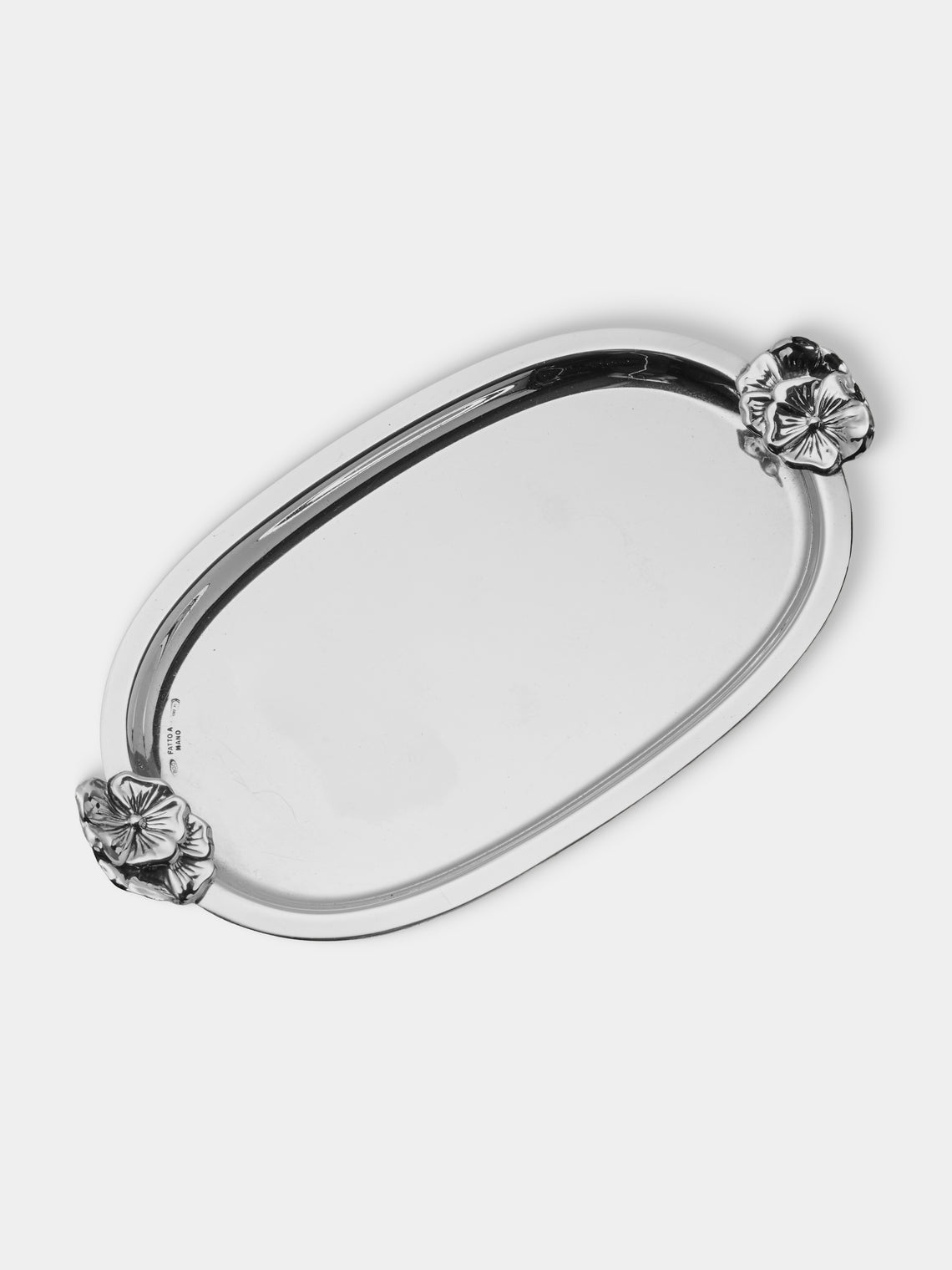 Antique and Vintage - 1970s Oval Tray - Silver - ABASK