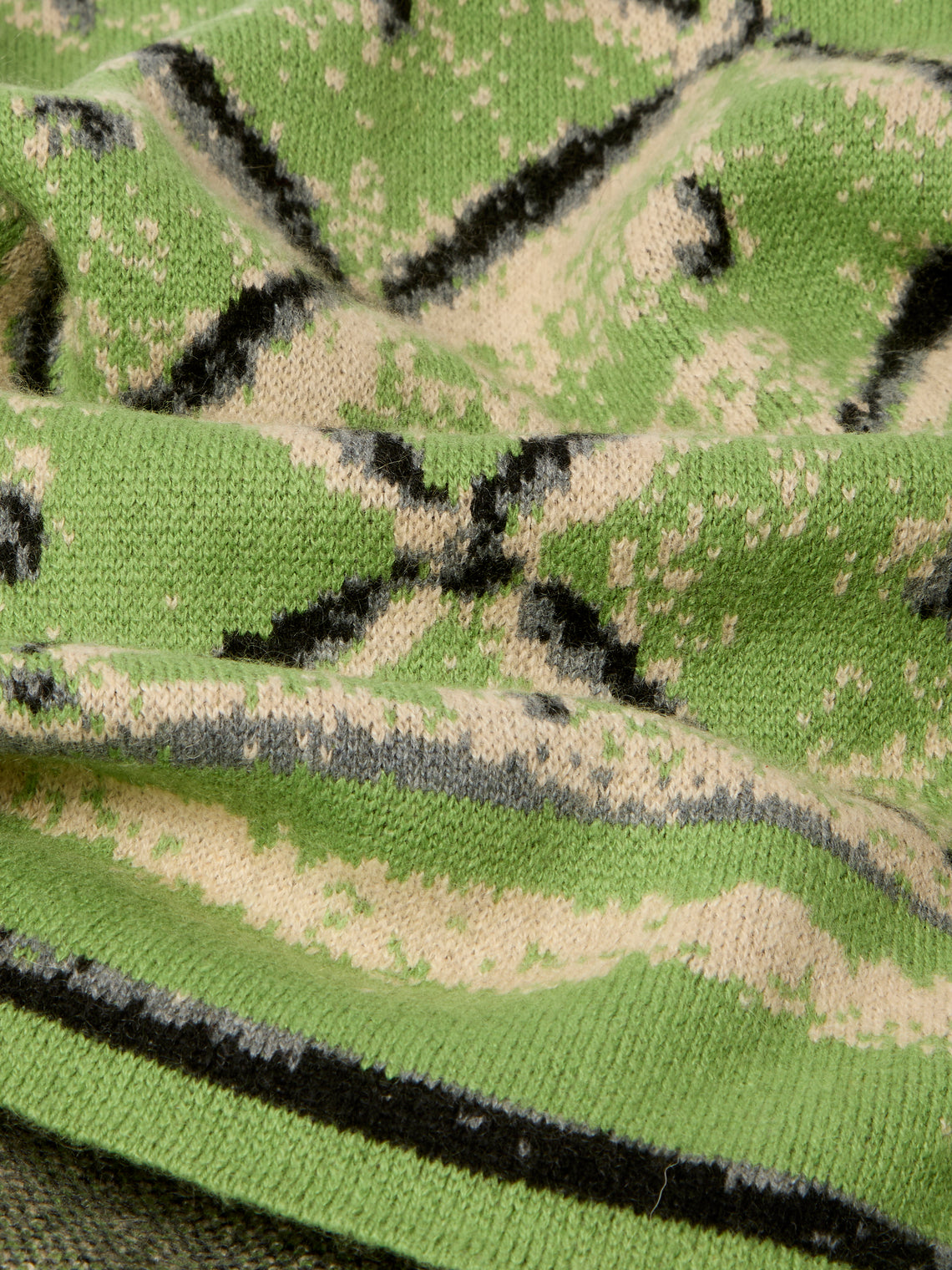Saved NY - Berard Cashmere Throw (79in/2m) - Green - ABASK