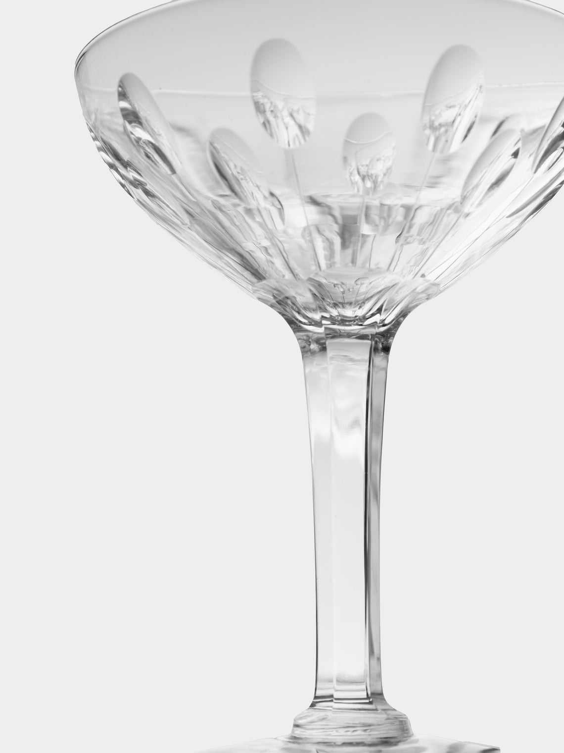 Antique and Vintage - 1960s Val Saint Lambert Crystal Champagne Coupes (Set of 15) - Clear - ABASK
