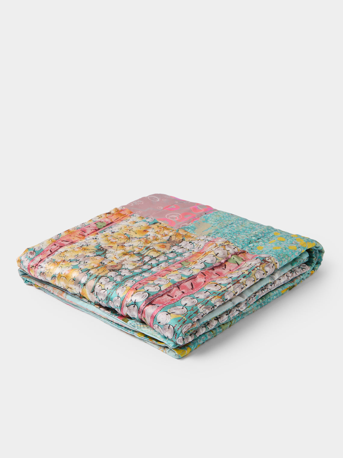 Bokja - The Cocoon Silk and Velvet Quilt (78.5in/2m) - Multiple - ABASK