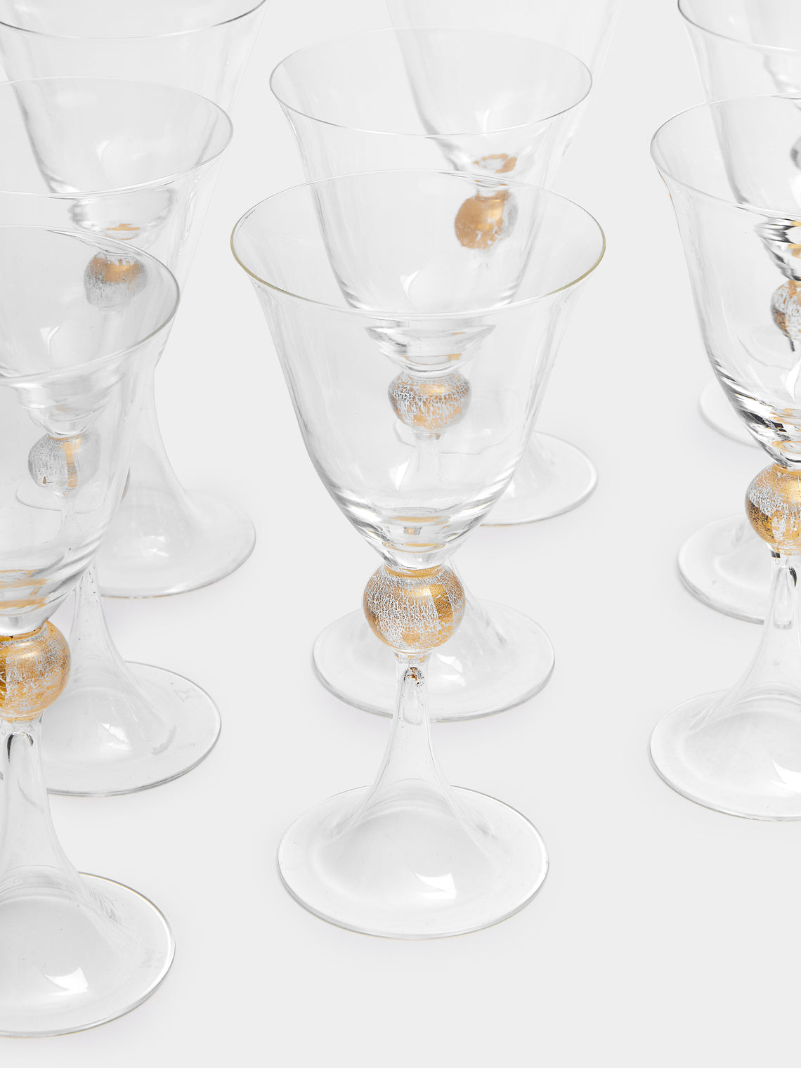 Antique and Vintage - 1970s Maestri Muranesi Wine Glasses (Set of 10) -  - ABASK