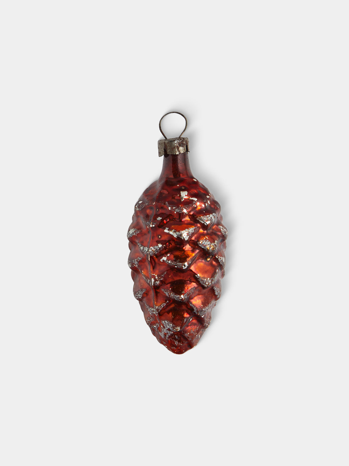 Antique and Vintage - Early-20th-Century Pinecones Glass Baubles (Set of 12) - Red - ABASK