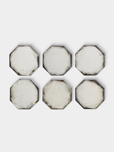 Borgo delle Tovaglie - Octo Mirrored Glass Coasters (Set of 6) - Silver - ABASK - 