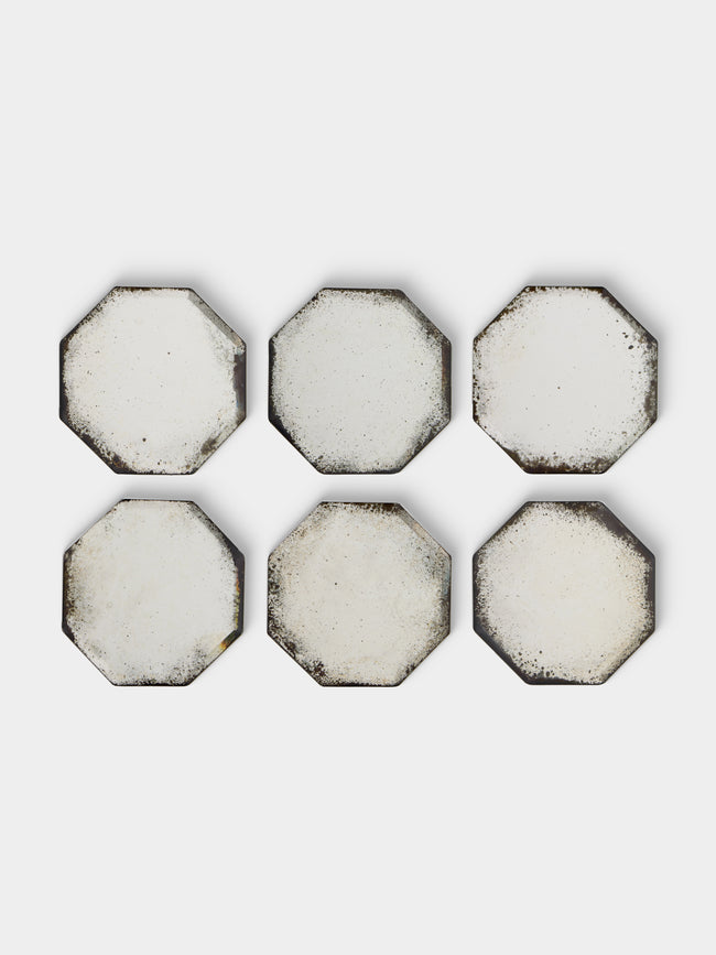 Borgo delle Tovaglie - Octo Mirrored Glass Coasters (Set of 6) - Silver - ABASK - 