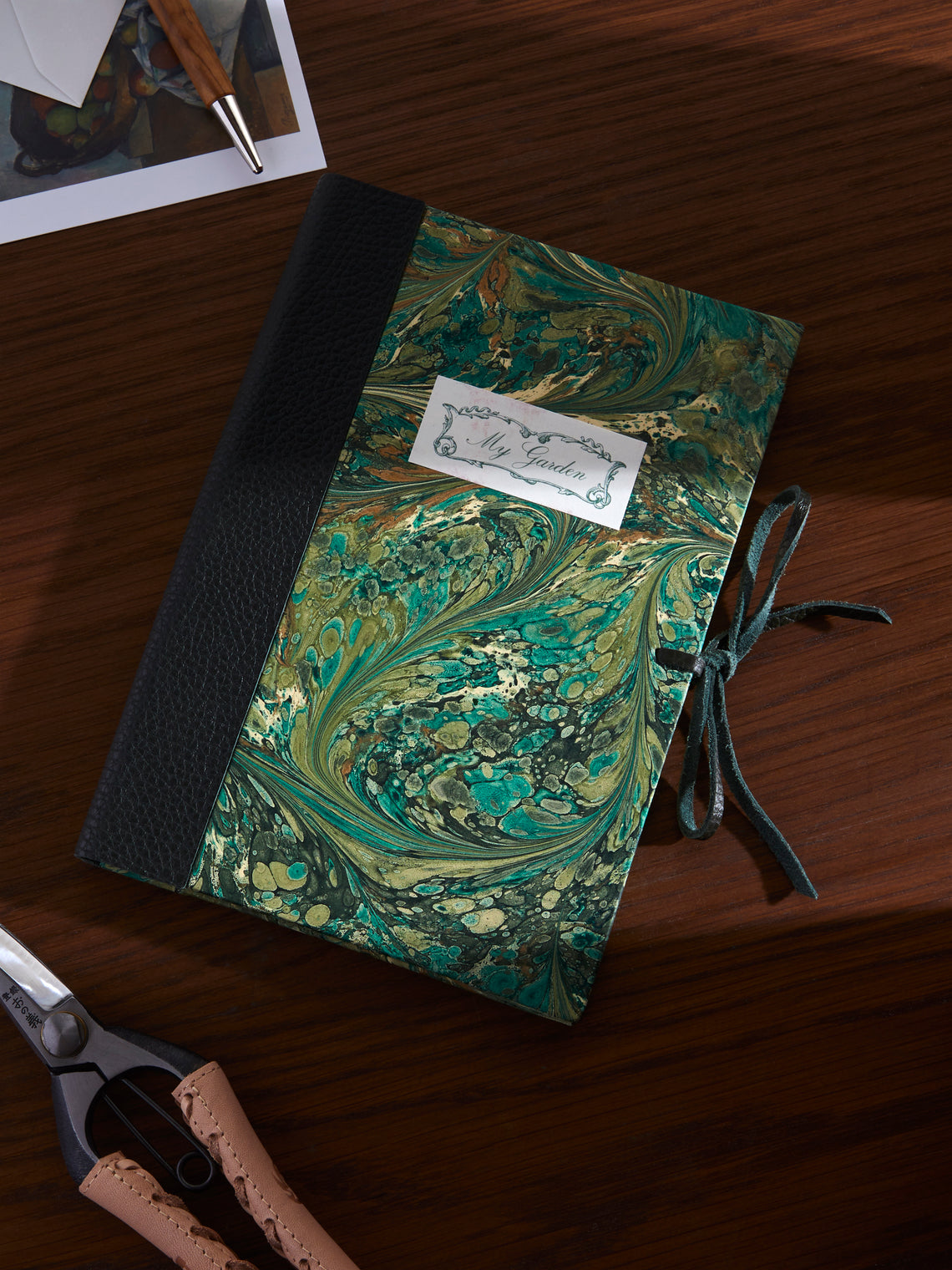 Giannini Firenze - Hand-Marbled Leather-Bound Wine, Gardening & Recipe Journals (Set of 3) - Multiple - ABASK