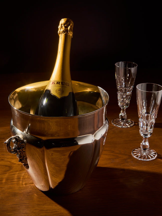 Antique and Vintage - 1950s Silver-Plated Champagne Bucket - Silver - ABASK