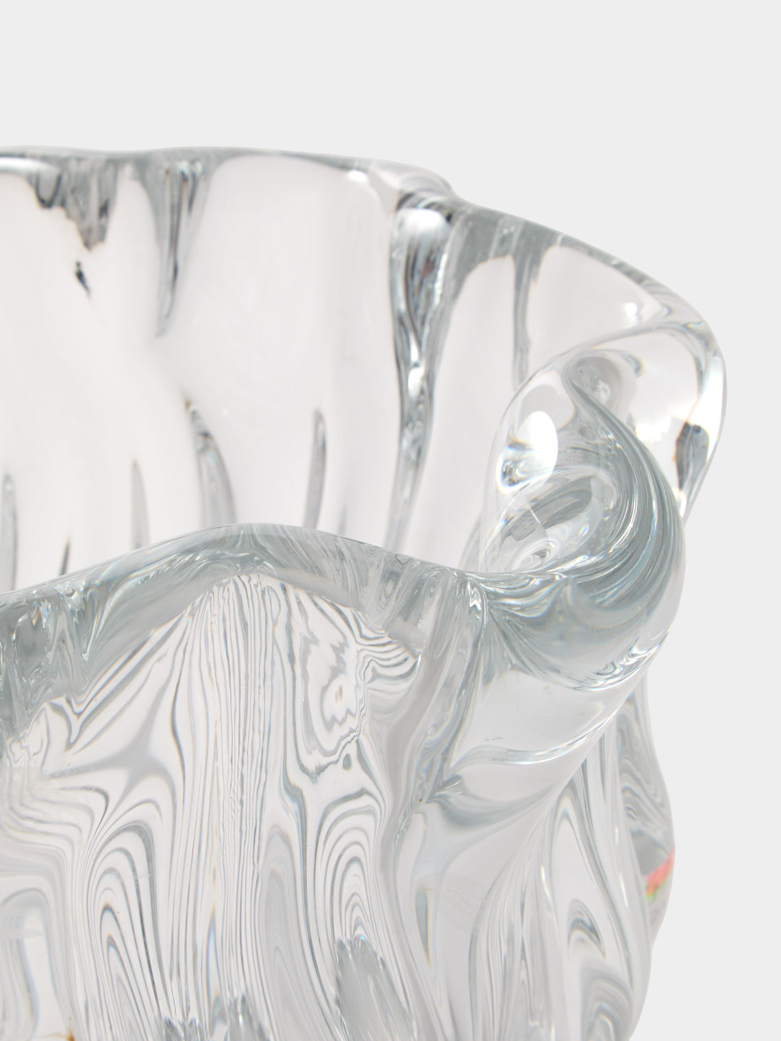 Antique and Vintage - 1970s Tapio Wirkkala Glass Vase (8in/20cm) - Clear - ABASK