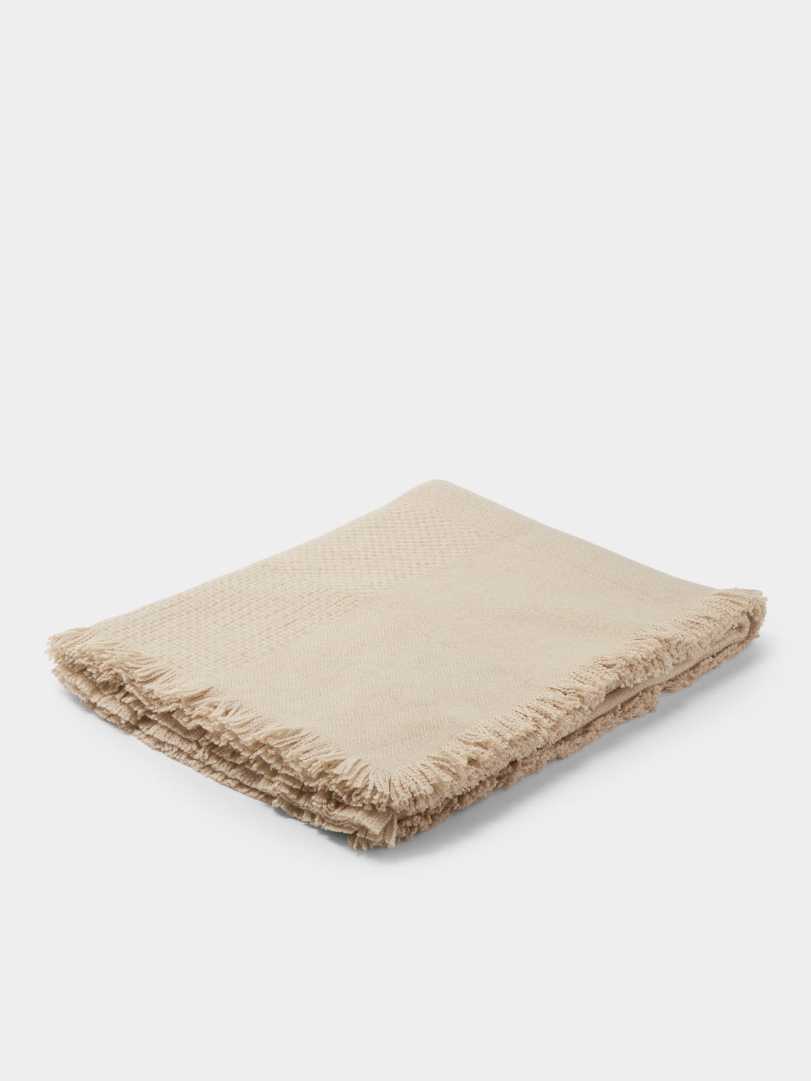 Alonpi - Bella Cashmere Blanket (71in/1.8m) - Beige - ABASK