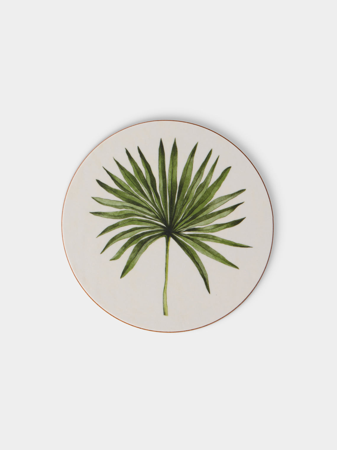 HestiaLiving - | Set of 4 | Palm Tree Wood Coasters - Green - ABASK