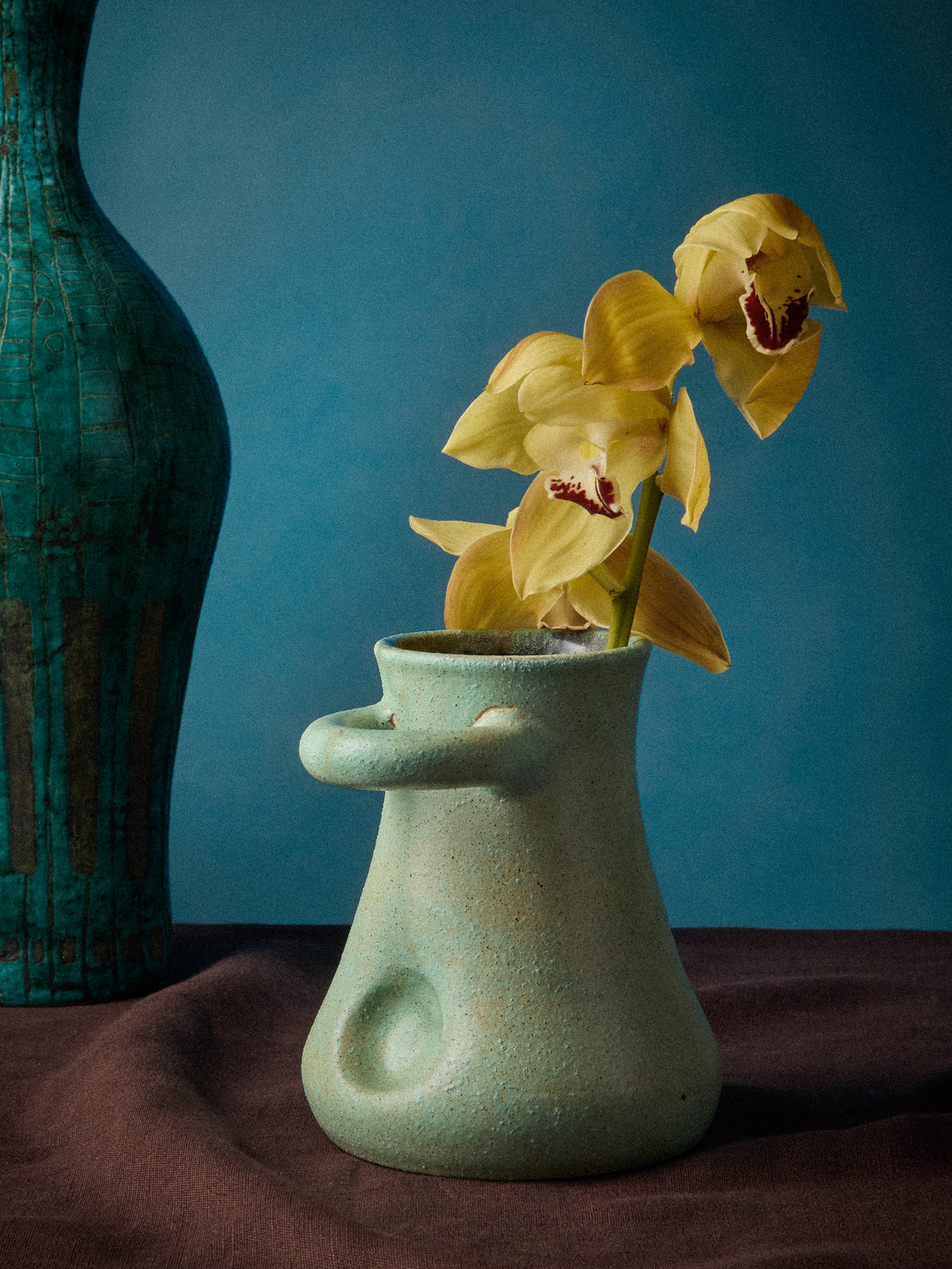 Antique and Vintage - 1950s Accolay Vase - Green - ABASK