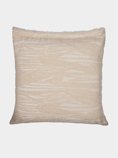 The House of Lyria - Biplex Wool and Cotton Cushion (23.5in/60cm) - Cream - ABASK - 