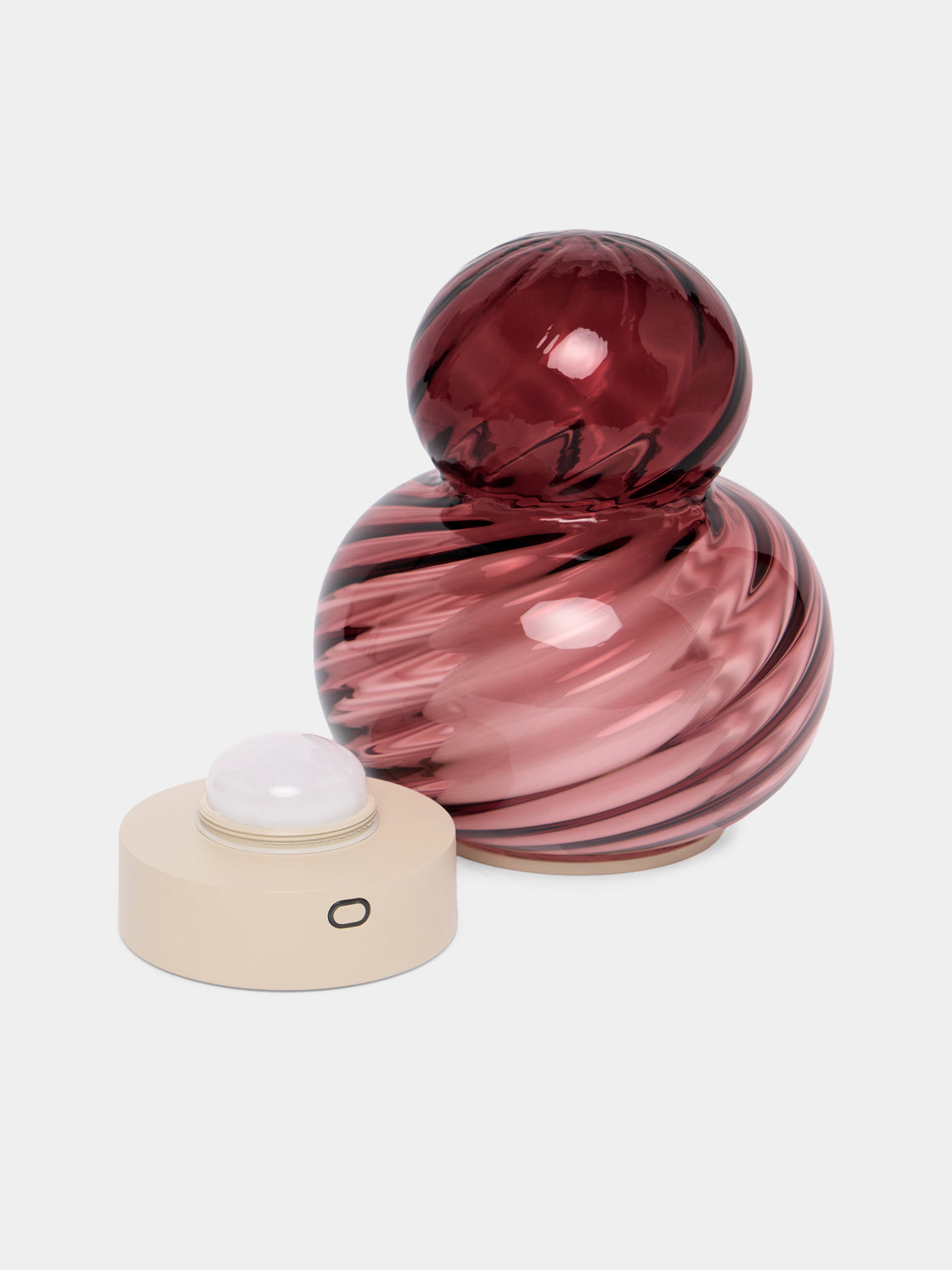 NasonMoretti - Bibendum Hand-Blown Murano Glass Portable Table Light - Pink - ABASK