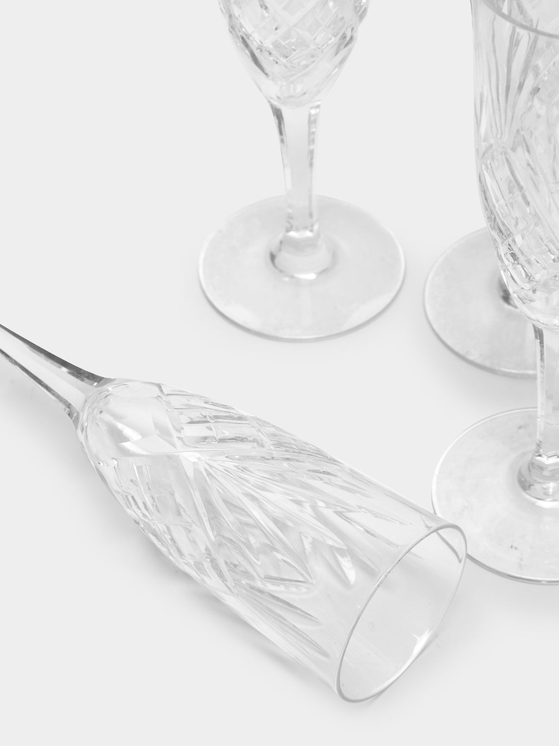 Antique and Vintage - 1950s Saint Louis Champagne Flutes (Set of 4) -  - ABASK